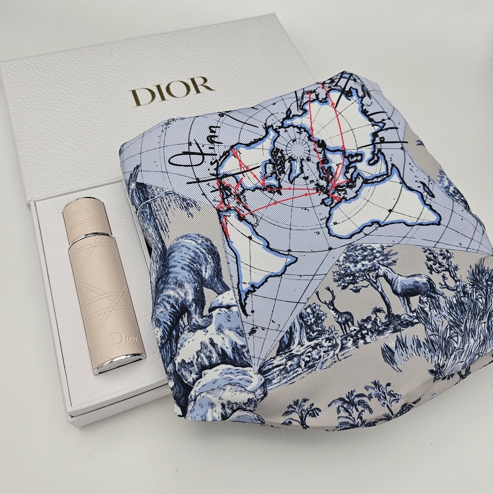 brand new authentic Dior eau de toilette travel spray and exclusive pouch